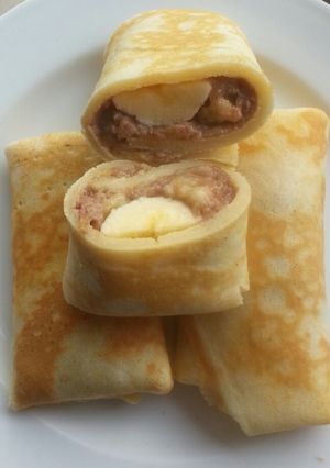 Foto resep Dadar Gulung pisang coklat