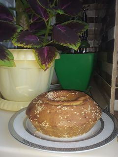 عکسی از دستور کیک کنجدی یک تخم مرغی