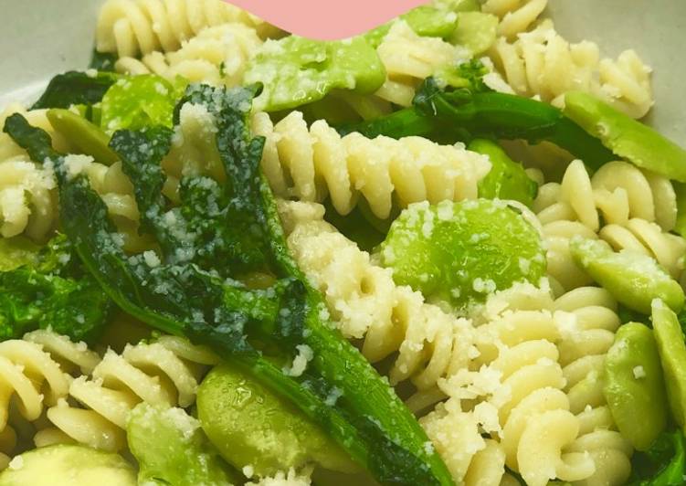 Easiest Way to Make Super Quick Homemade Fava beans and broccoli rape pasta