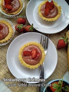 Foto resep Strawberry Crémeux with Sablé Breton Crust (Pie Strawberry)