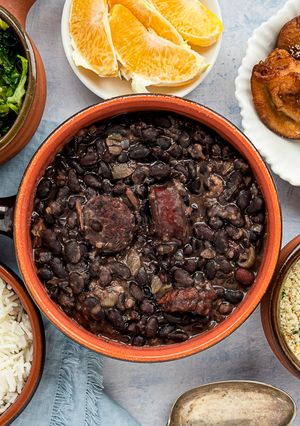 A picture of Feijoada (Brazilian Black Beans Stew).