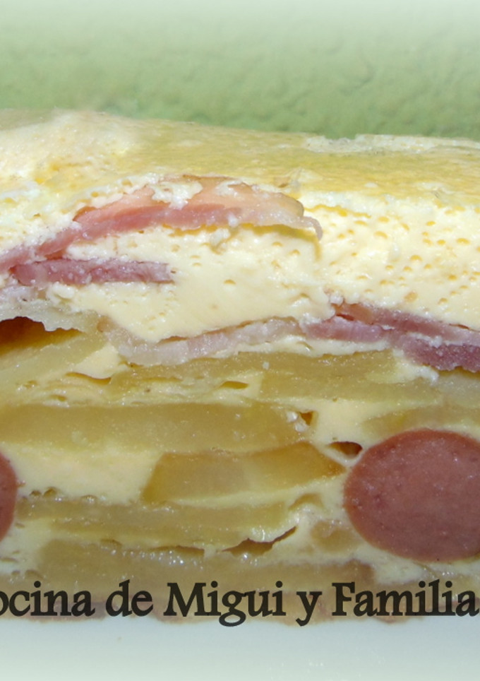 Una foto de Pastel de tortilla