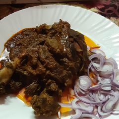 A picture of Spicy mutton leg.