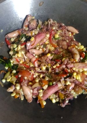Foto resep Cumi asin tumis mercon