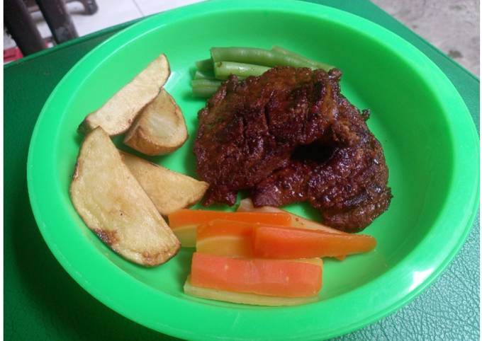 Resep Steak Daging Sapi Bbq Ala Rumahan Juicy Bangett Beef Steak Oleh