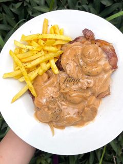 Foto resep Chicken Steak with Blackpepper Mushroom Sauce