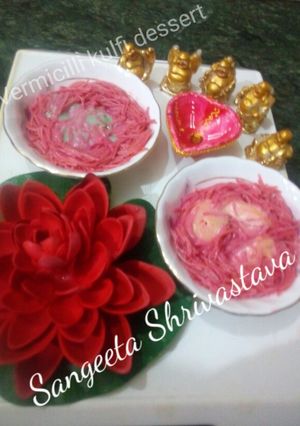 A picture of Vermicilli kulfi dessert.