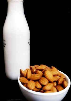 A picture of Almond Milk- How to make vegan milk from scratch.