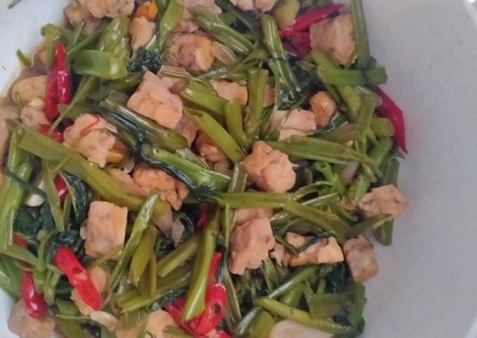 Langkah Mudah untuk Membuat Oseng tempe + kangkung, Bisa Manjain Lidah