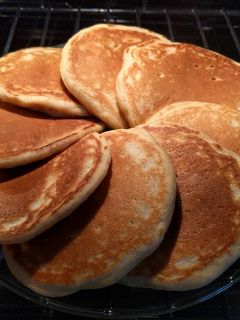 A picture of Dad's Sunday Pancakes.