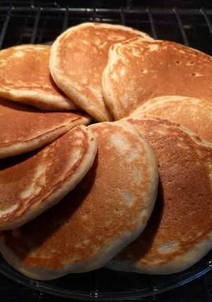 A picture of Dad's Sunday Pancakes.