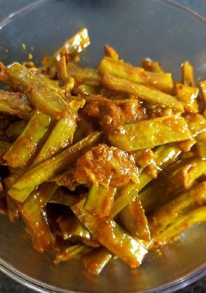 A picture of Guar Subzi (Cluster Beans).