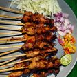 Sate Paha dan Kulit Ayam Teflon