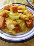 ☆Stir-Fried Eggs with SPAM, Cabbage, and Bean Sprouts☆