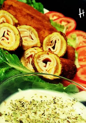 صورة لوصفة كوردون بلو وصوص البشاميل بالاوريجانو