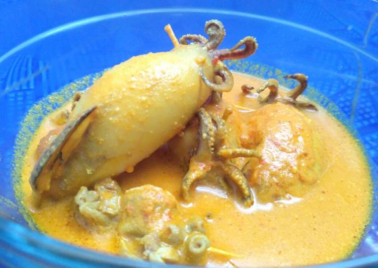 Resep Cumi Gulai Santan Bumbu Kuning yang praktis