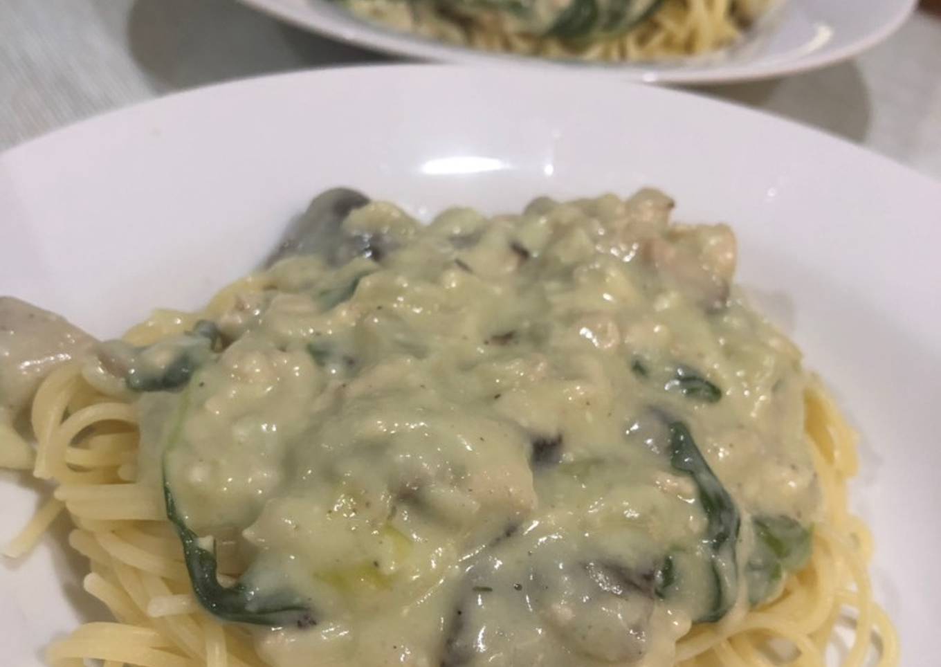 Cara Gampang Membuat Creamy Chicken Spinach Pasta Anti Gagal