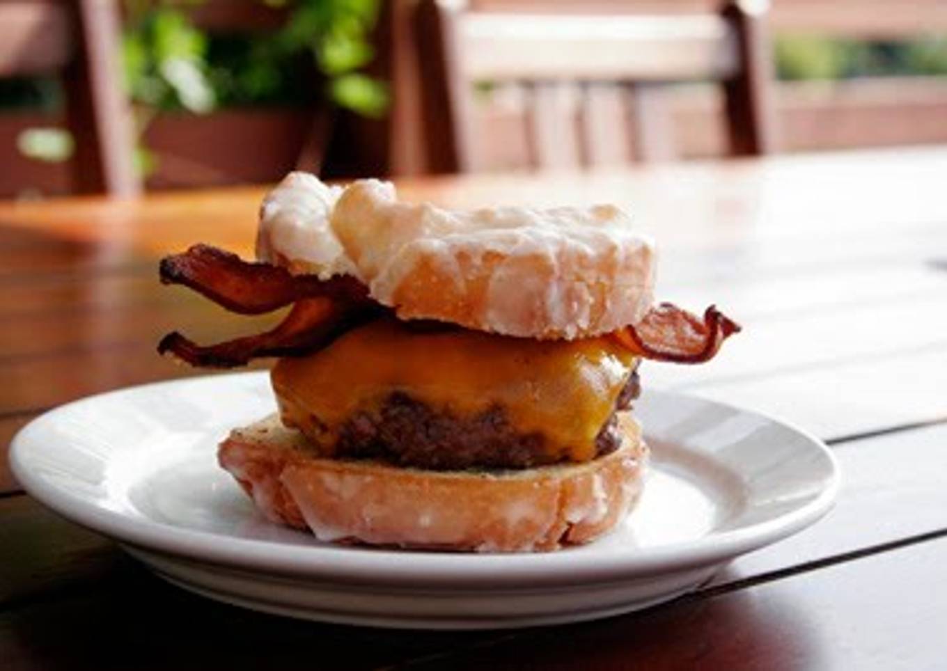 Bacon Doughnut Cheeseburger