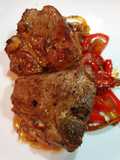 Costate di agnello con peperoni