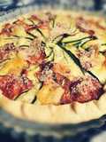 Torta salata speck e zucchine