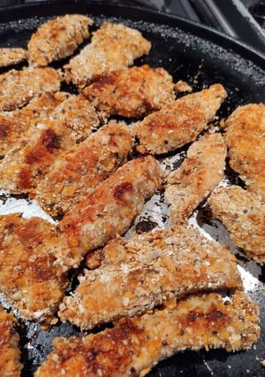 Una foto de Tiritas de pollo crocantes