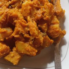 A picture of Yam and sweet potatoes porriage.