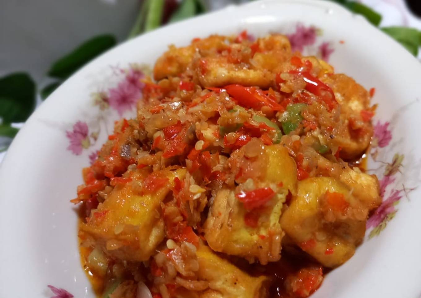Tumis Oyong Tahu Pedas