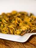 Orecchiette allo Sgombro con Crema di Prezzemolo ed Acciughe & Pomodorini Gialli