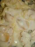 Salsa blanca con champiñones