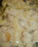Salsa blanca con champiñones