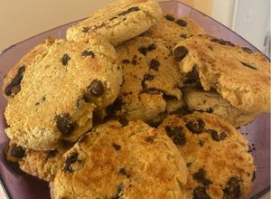 Una foto de Cookies de garbanzos y manteca de Maní