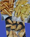 Merluza rebozada con papas fritas 2 versiones todo al horno