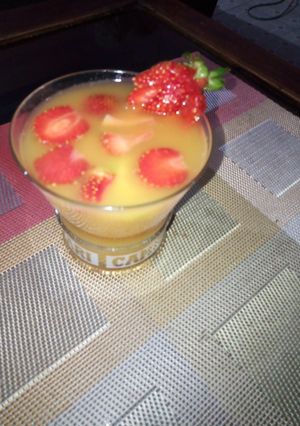 A picture of Strawberry lemonade passionzer drink.