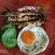 Túrós spárga baconbe tekerve