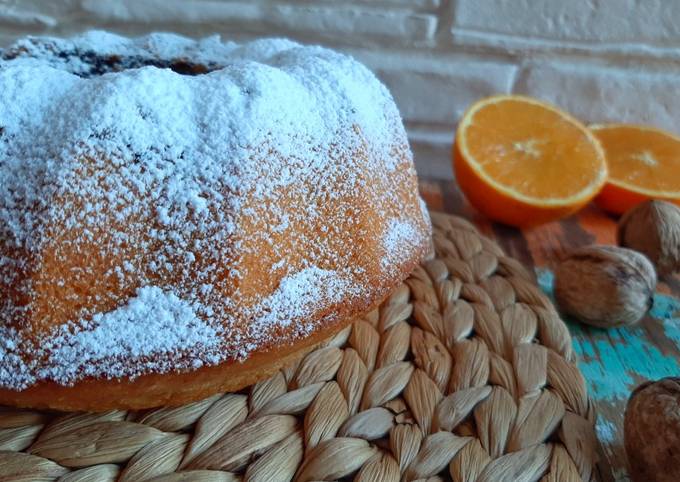 Ciambella arance, noci e cioccolato