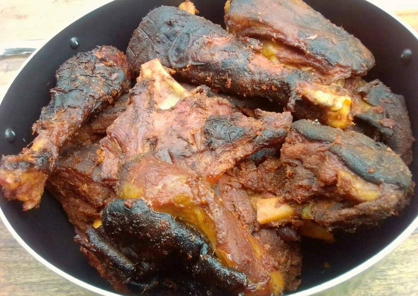 Grilled goat meat