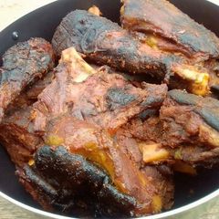 A picture of Grilled goat meat.