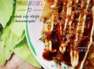 Hình của món Bánh xèo Nhật Bản Okonomiyaki.