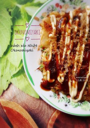 Hình của món Bánh xèo Nhật Bản Okonomiyaki.