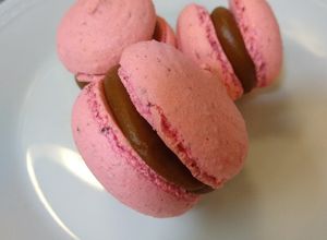 Una foto de Macarons rosa facilísimos