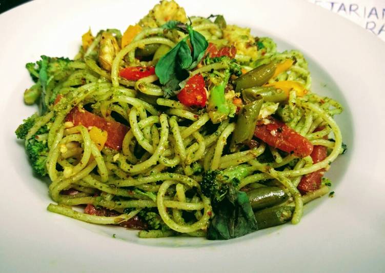 Recipe of Homemade Spaghetti In Pesto