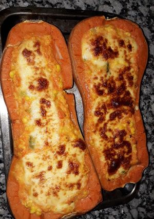 Una foto de Calabaza rellena