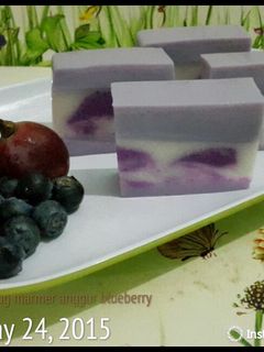 Foto resep 49. Puding Marmer Anggur Blueberry