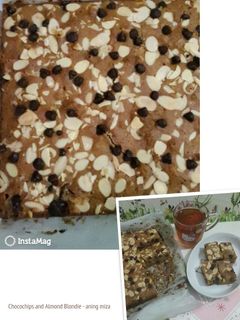 Foto resep 50. Choco Chip & Almond Blondie