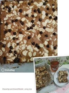Foto resep 50. Choco Chip & Almond Blondie