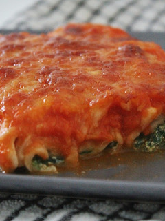 Una foto de Canelones rellenos de espinacas y ricotta