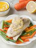 Dori with garlic lemon butter