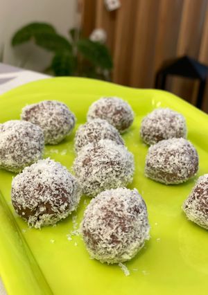 Una foto de Trufas de porotos aduki