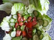 Una foto de lechuga japonesa