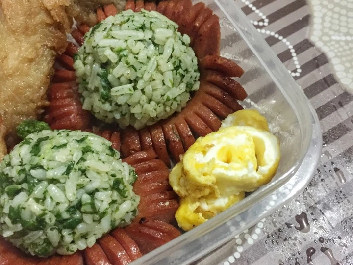 Cara Sederhana Membikin Resep  Nasi Goreng Bayam (Bekal Anak) yang Enak Banget, Enak Banget